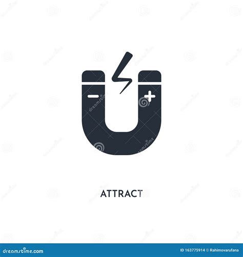 Attract Icon Simple Element Illustration Isolated Trendy Filled