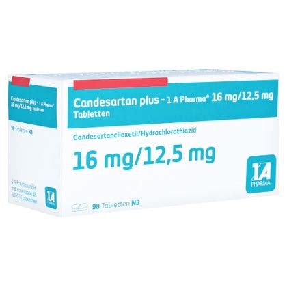 CANDESARTAN Plus 1A Pharma 16 Mg 12 5 Mg Tabletten 98 St 98 St Online