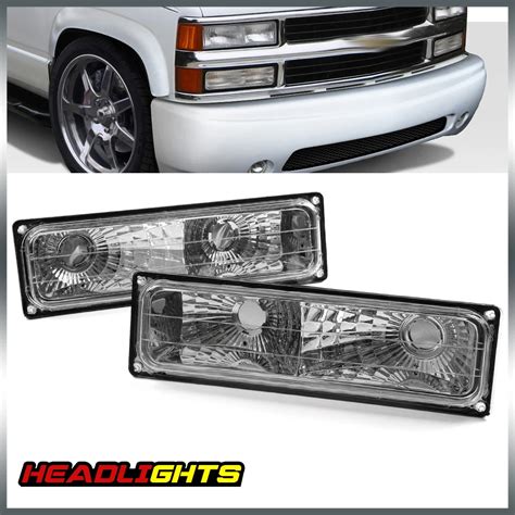 Novo Bumper Cromo Lâmpadas Para CHEVY 1994 1998 C10 C K Tahoe Suburban