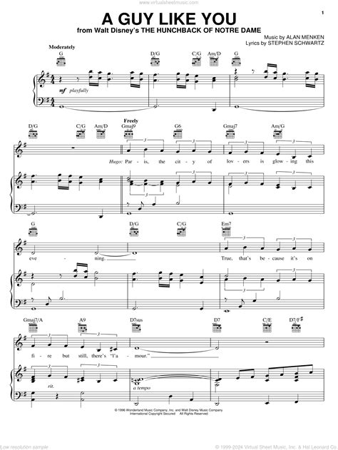 A Guy Like You sheet music for voice, piano or guitar (PDF)