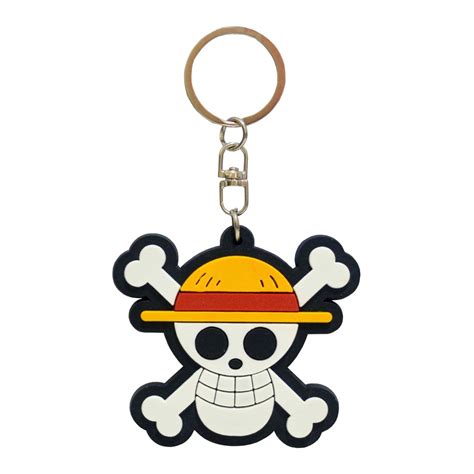 Jual Keychain Gantungan Kunci Anime One Piece Logo SHP Luffy Bahan