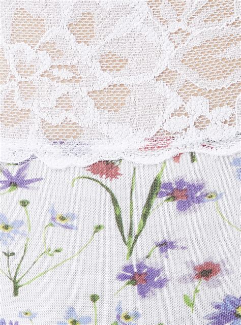 Calz N Algod N Mujer Index Blanco Pink Hot Encaje Flores