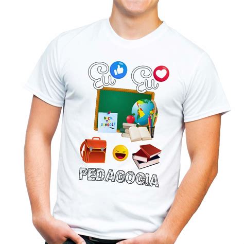 Camiseta Branca Personalizada Profiss O Pedagogia Elo