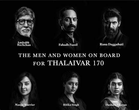 Thalaivar#170 cast announced till now : r/kollywood