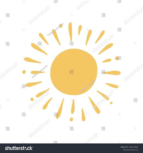 Doodle Sun Sketch Illustration Hand Drawn Stock Vector (Royalty Free ...