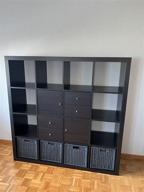 IKEA KALLAX 4x4 inkl 2x Tür 2x 2 Schubladen 4x Korb Kaufen auf