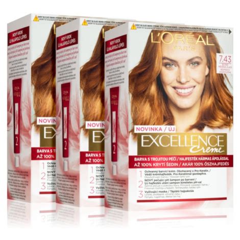 Lor Al Paris Excellence Creme Barva Na Vlasy Odst N Blonde Copper Modio Cz