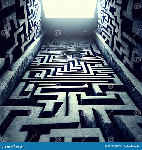 Confusing death maze. stock illustration. Illustration of chance