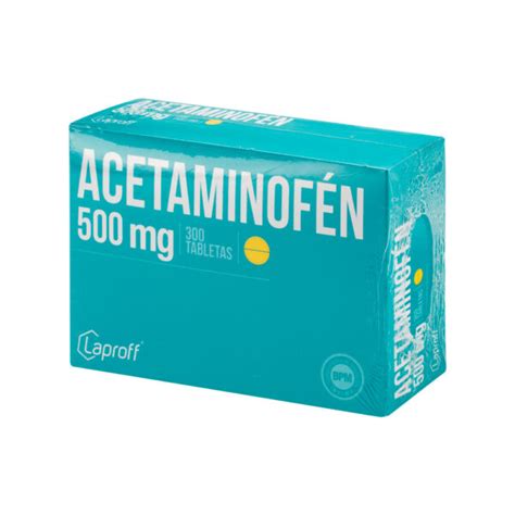 Acetaminofen 500 Mg 300 Tabletas Cardio Rebajas Droguerías