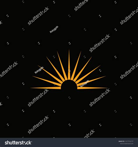 Golden Sun Logo Design Stock Vector (Royalty Free) 1317716177 ...