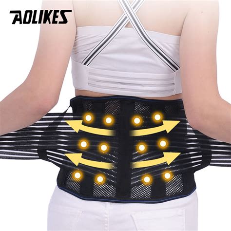 Aolikes Self Heating Tourmaline Magnetic 9pcs Steel Bone Lumbar Support