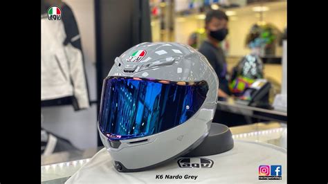 The AGV K6 SOLID HELMET Nardo Grey YouTube