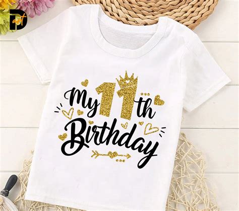 11th Birthday Svg Eleven Birthday Svg My Birthday Etsy