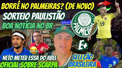 Borr No Palmeiras De Novo Oficial Sobre Scarpa Neto Meteu Essa