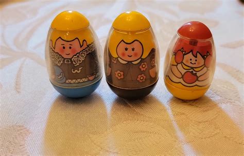 Vintage Set Of Weebles By Hasbro 1970s Etsy