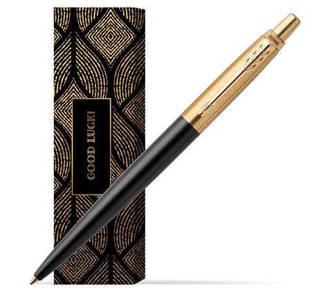 Parker Jotter Premium Bond Street Black Golden Finish Trim Ballpoint