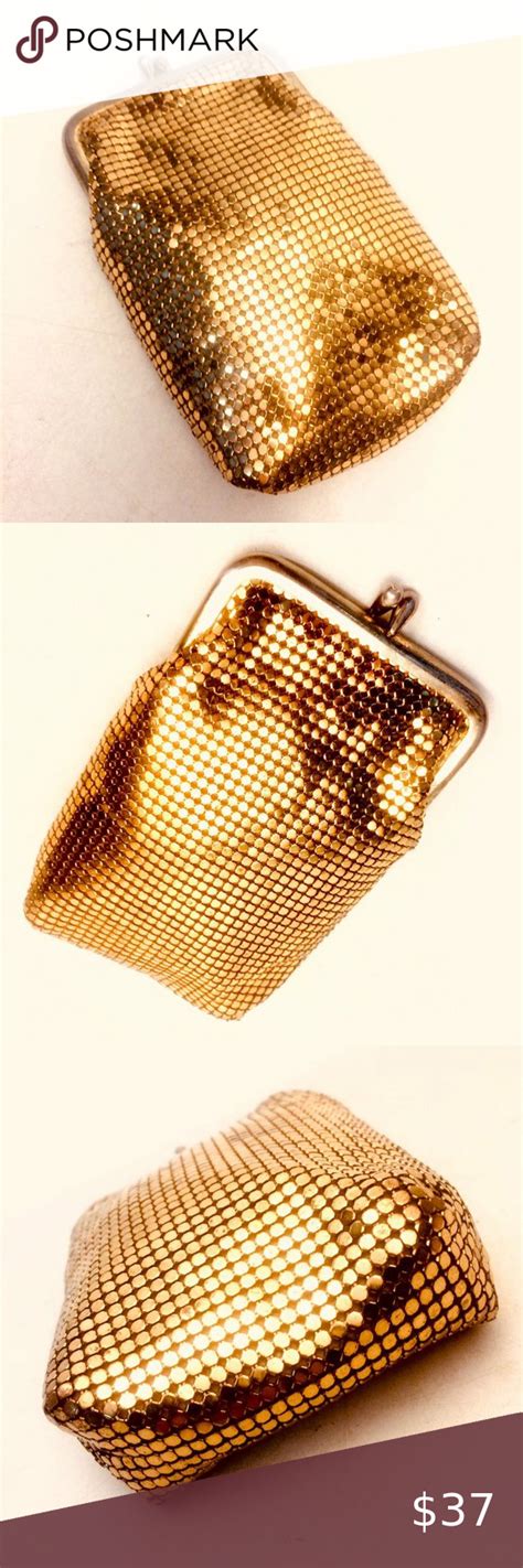 Vtg Whiting Davis Gold Mesh Cigarette Case Vintage Cigarette Case