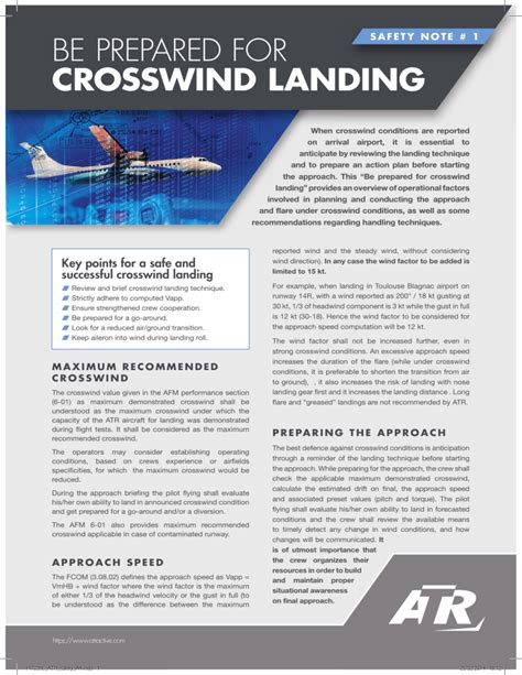 Be Prepared For Crosswind Landing