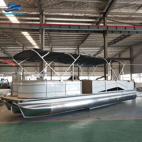 New Allhouse Welding Aluminum Pontoon Boat With Seats And Kits China