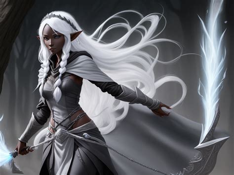 Free Ai Image Generator Solo Female Drow Elf Adventurer Lithe And