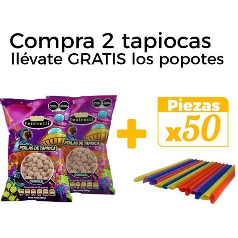 Duo Pack Tapioca Kg Popote Tapioca Pzs Insumos Para Tu