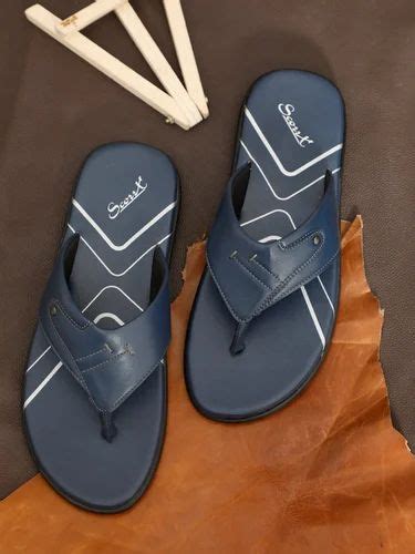 Men Blue PU Gents Slipper Airmix Size 10 At Rs 260 Pair In Agra ID