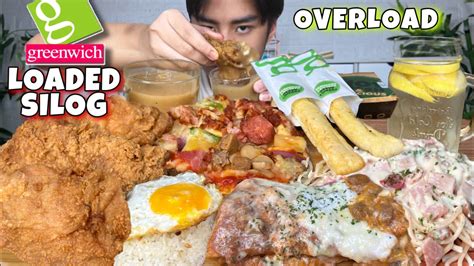 Greenwich Loaded Silog Mukbang Chickenlasagnacarbonarapizza Eggfried Rice Atbp Pinoy