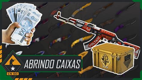 CSGO ABRI R 100 00 REAIS EM CAIXAS TIREI UMA HYPER BEAST YouTube