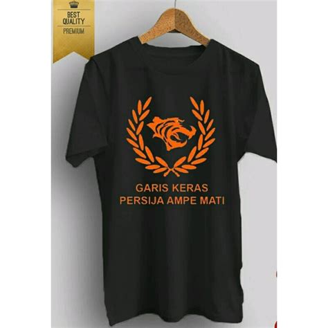 Jual Kaos Tshirt Baju Combed S Distro Persija Garis Keras Mati