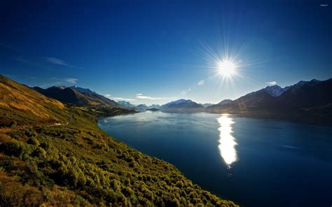 Sunny summer day at the lake wallpaper - Nature wallpapers - #46526