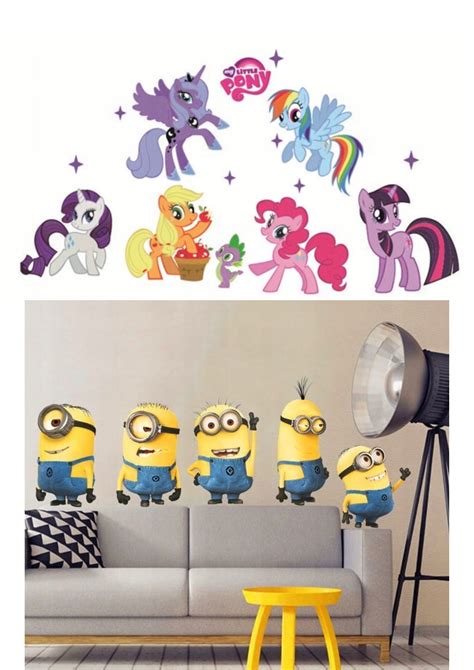 Zestaw 2 x Naklejki na ścianę Little Pony Minionki 13328861866 Allegro pl