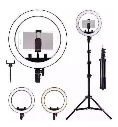 Kit Completo Ring Light Tripé Dimmer Youtuber Selfie Pro Estúdio