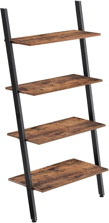 VASAGLE Ladder Shelf Wall Rack Shelf And Storage Shelving Unit 4 Tier