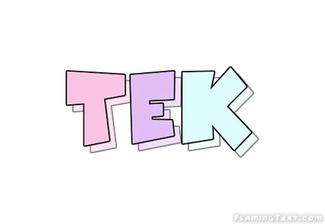 Tek Лого | Бесплатный инструмент для дизайна имени от Flaming Text