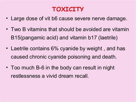 Vitamin B6 Pyridoxine