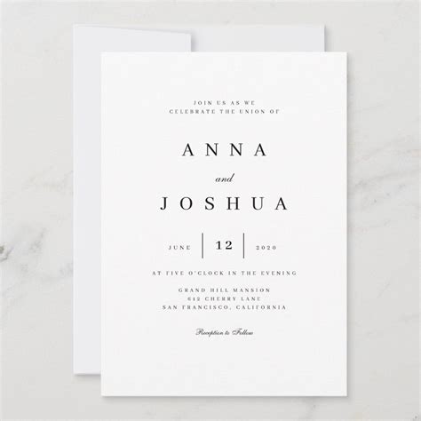 Simple Classy Wedding Invitation Zazzle Artofit