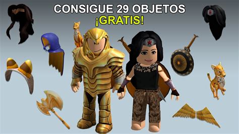 Consigue 28 Items Gratis En Roblox Evento Wonder Woman Youtube