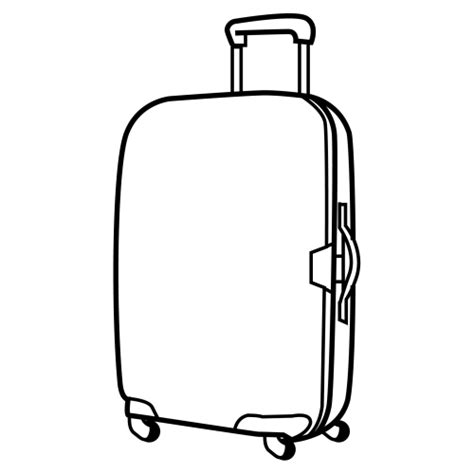 Suitcase with Wheels - Free Coloring Pages