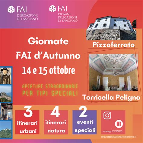 Giornate Fai D Autunno Aperture Straordinarie Per Tipi Speciali