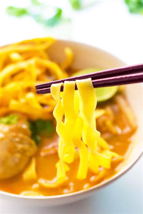 Easy Khao Soi Recipe Thai Coconut Curry Egg Noodle Soup