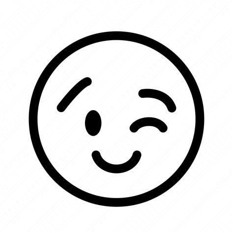 Blink, emoji, emoticon, happy, smiley, wink icon - Download on Iconfinder