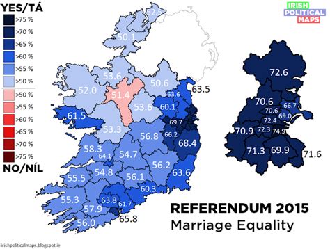 Irish Same Sex Marriage Referendum Percentage Maps On The Web