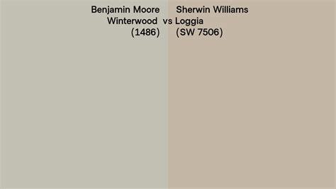 Benjamin Moore Winterwood 1486 Vs Sherwin Williams Loggia SW 7506