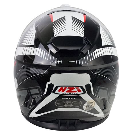 Capacete Moto Nzi Symbio Duo Indy Preto Branco