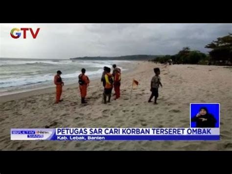 Asyik Berenang Empat Wisatawan Di Pantai Ciantir Banten Terseret Ombak