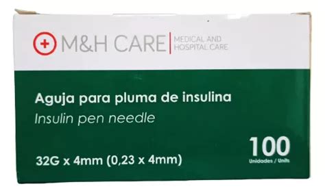 Aguja Para Pluma De Insulina M h Care 32 G X 4 Mm Cuotas sin interés