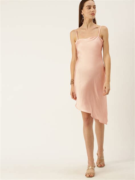 Buy Forever 21 Pink Satin Cami Slip Sheath Dress Dresses For Women