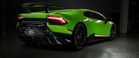 2560x1080 Lamborghini Huracan Performante 2019 Rear 8k Wallpaper