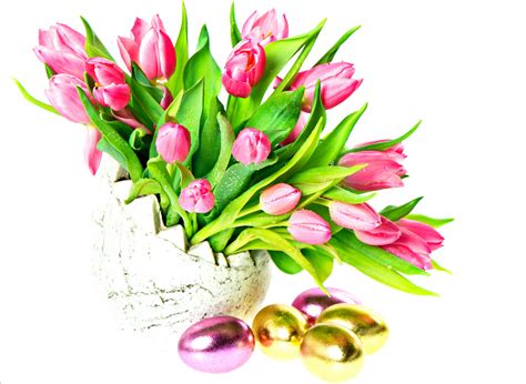 Tulips, Bouquets, Easter, Eggs, HD Wallpaper | Rare Gallery