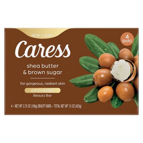 Caress Bar Soap Shea Butter Brown Sugar For Dry Skin Oz Bars